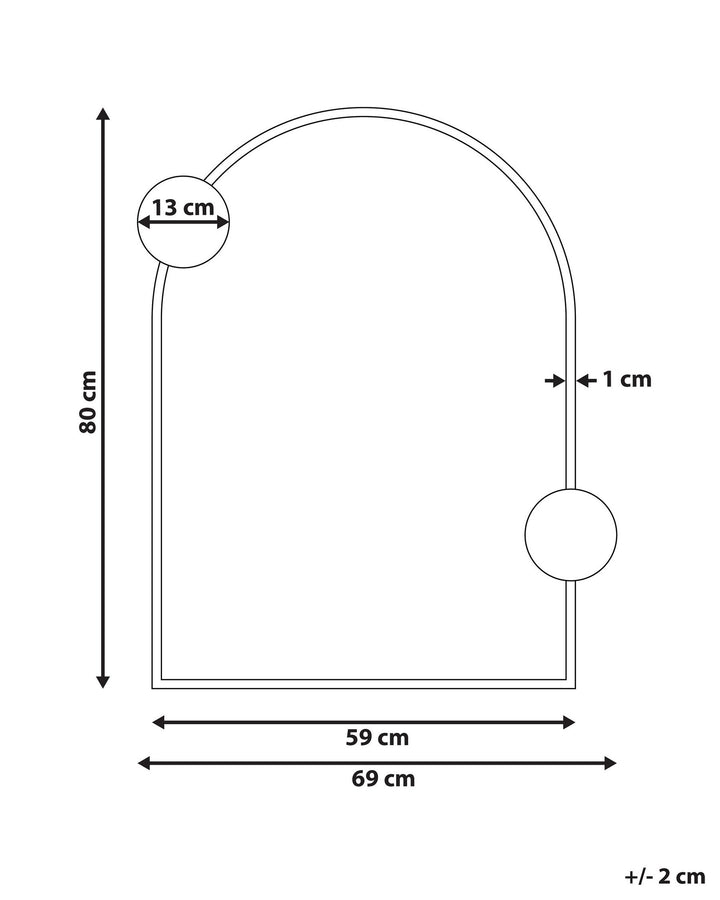 Wall Mirror Aulon Metal Black