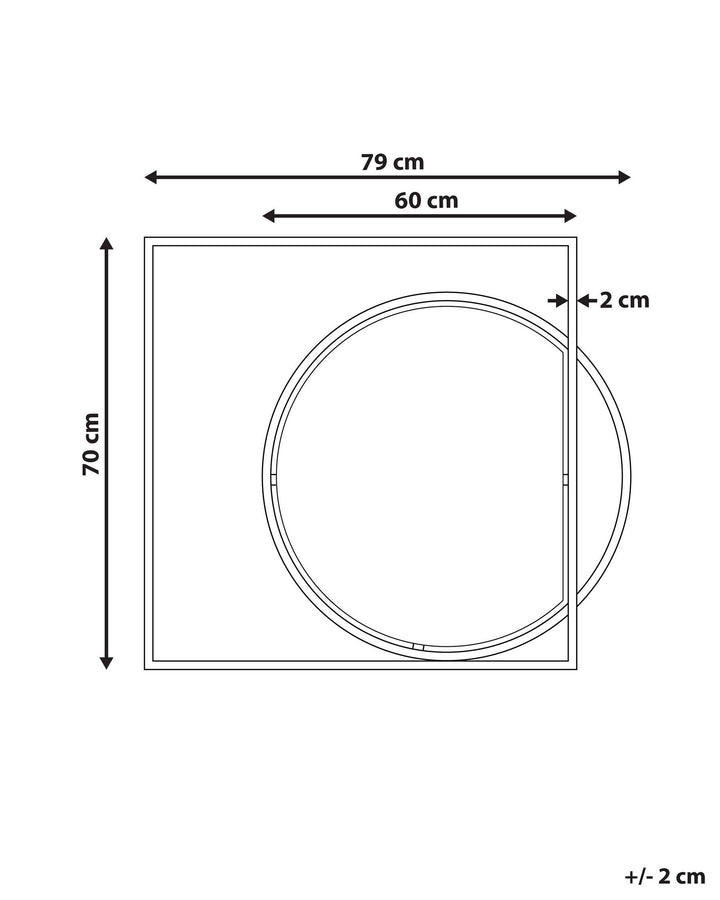 Wall Mirror Auxy Metal Black