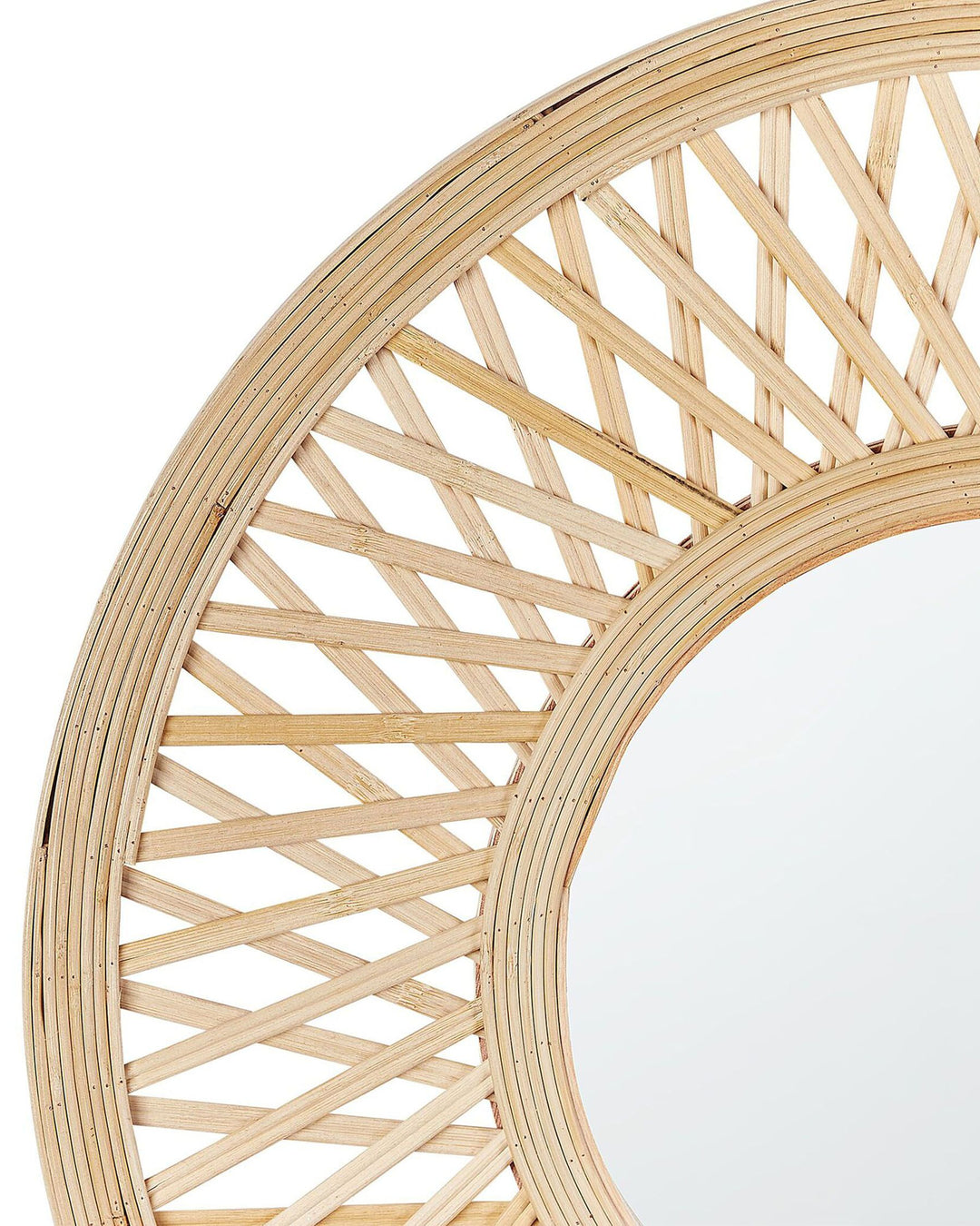 Wall Mirror Bacata Bamboo Wood Natural