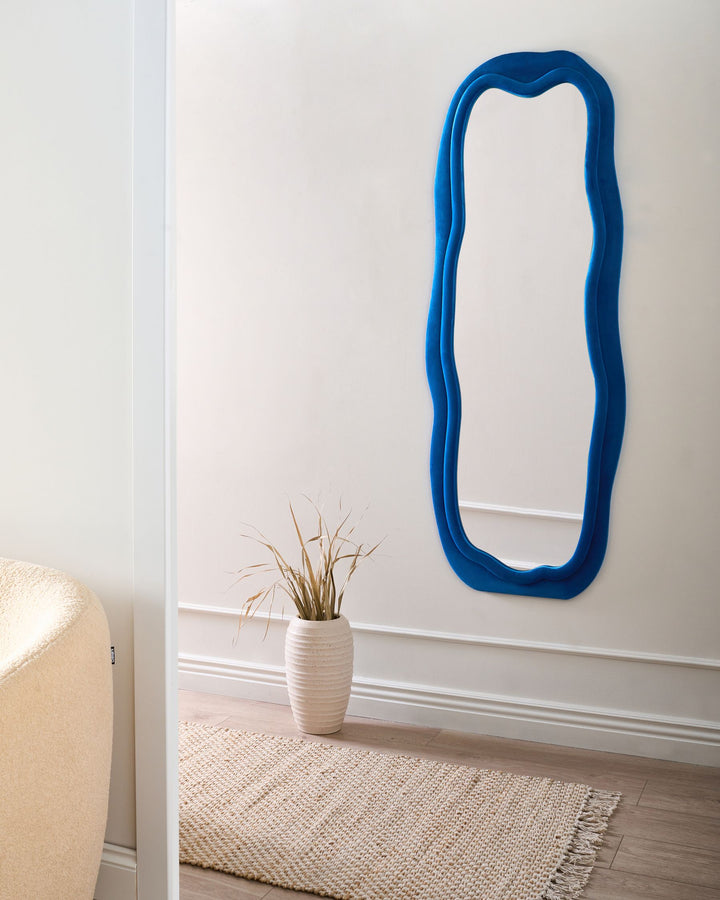 Wall Mirror Beaune Velvet Blue