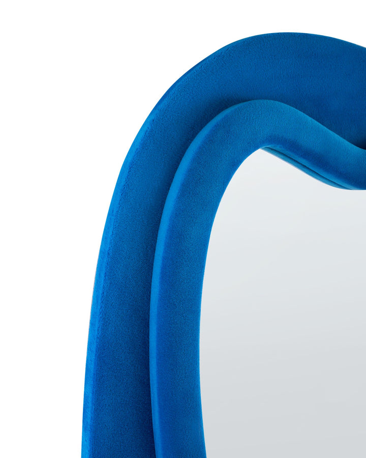 Wall Mirror Beaune Velvet Blue
