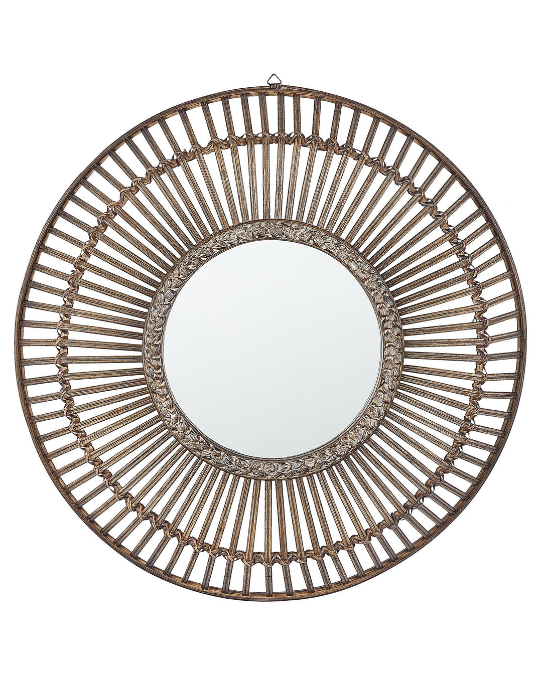 Wall Mirror Blasito Bamboo Wood Brown