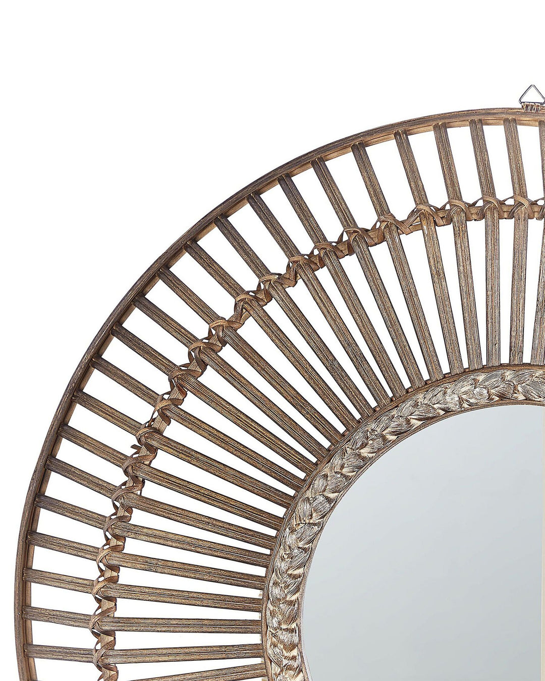 Wall Mirror Blasito Bamboo Wood Brown