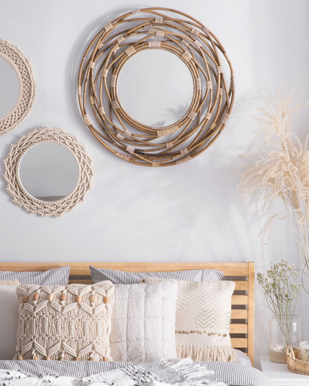 Wall Mirror Burgis Rattan Sand Beige