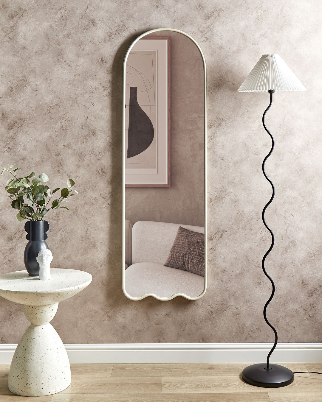 Wall Mirror Bussy Metal Off-White