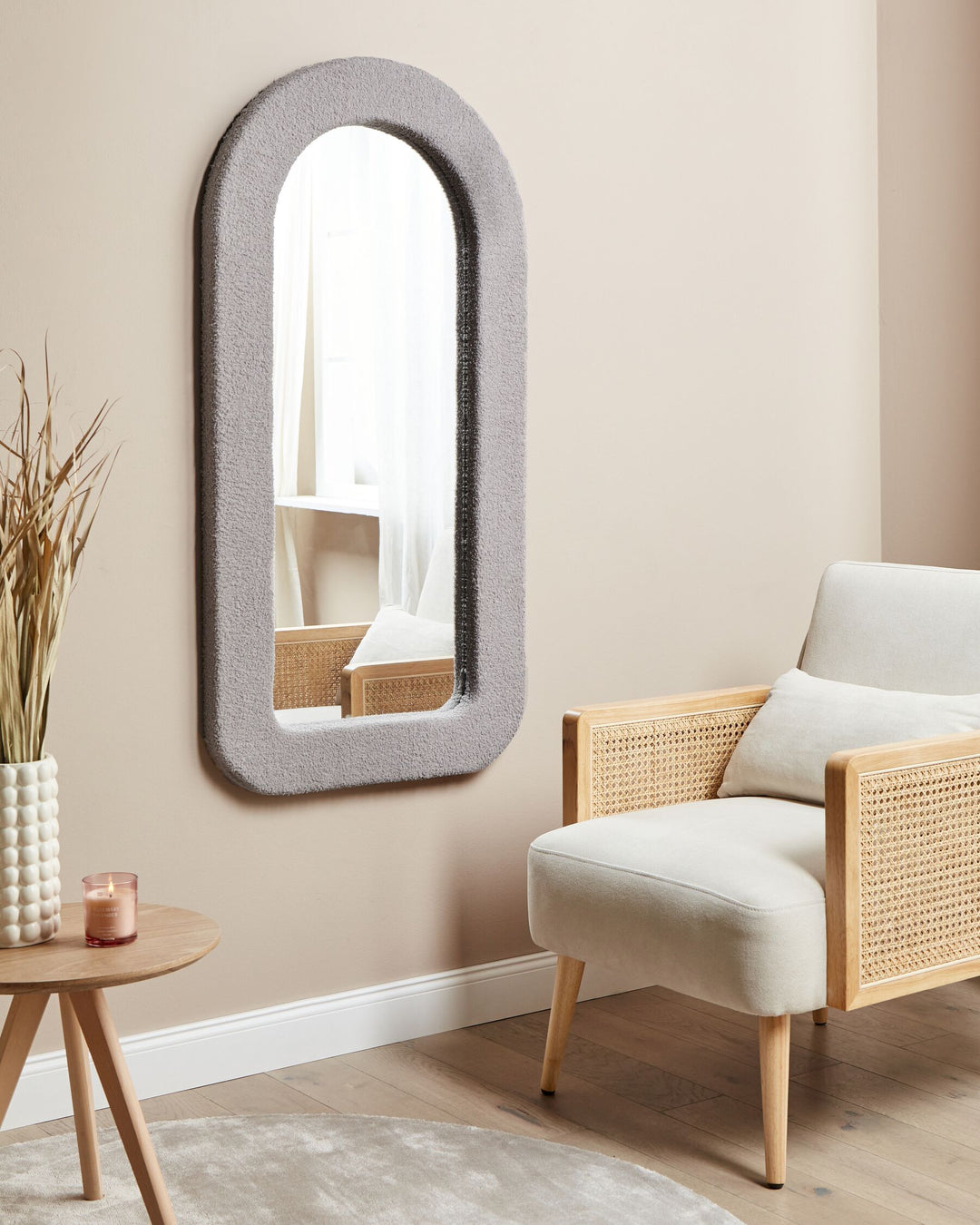 Wall Mirror Cervon Boucle Taupe