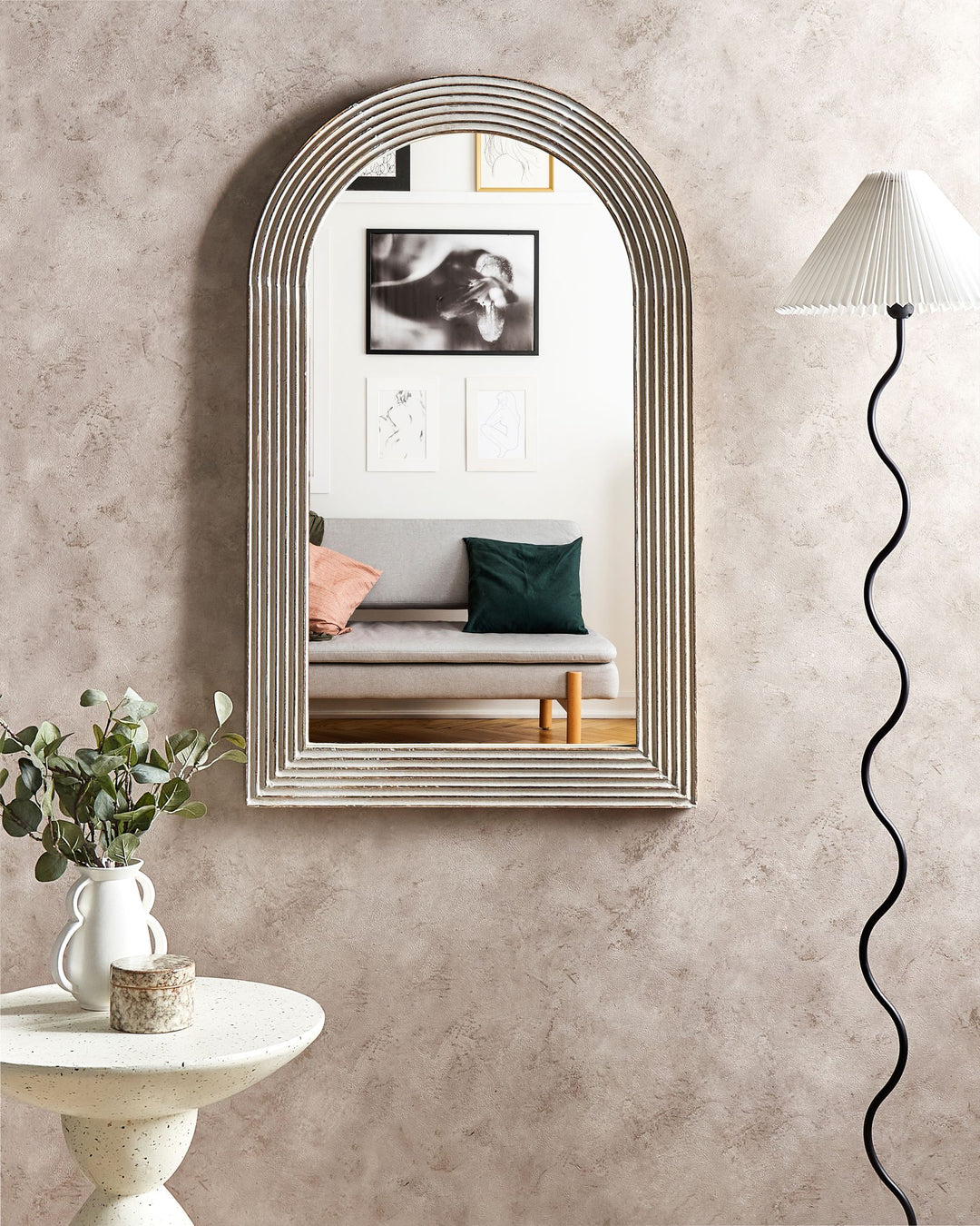 Wall Mirror Chandon Mango Wood White
