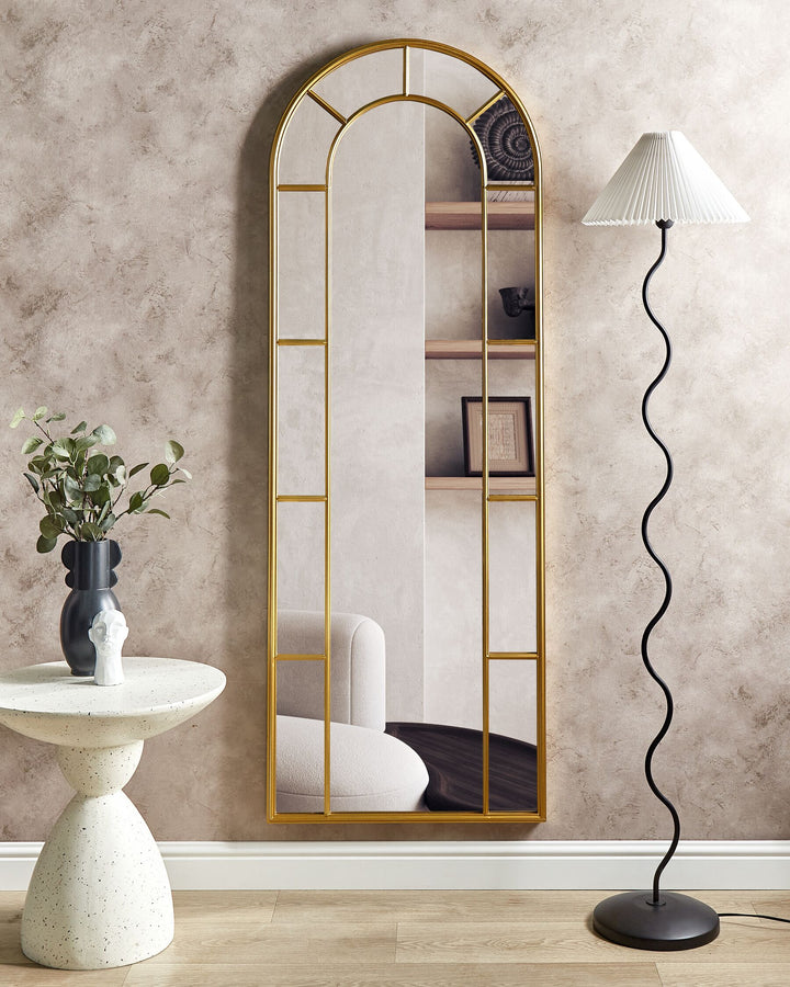 Wall Mirror Crosses Metal Gold