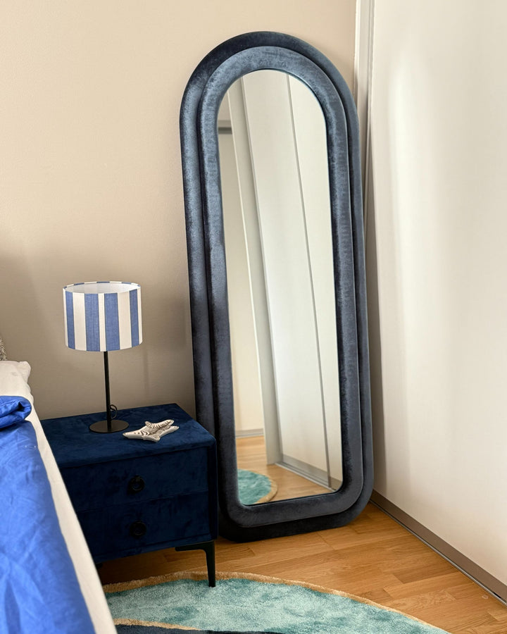 Wall Mirror Culan Velvet Dark Blue
