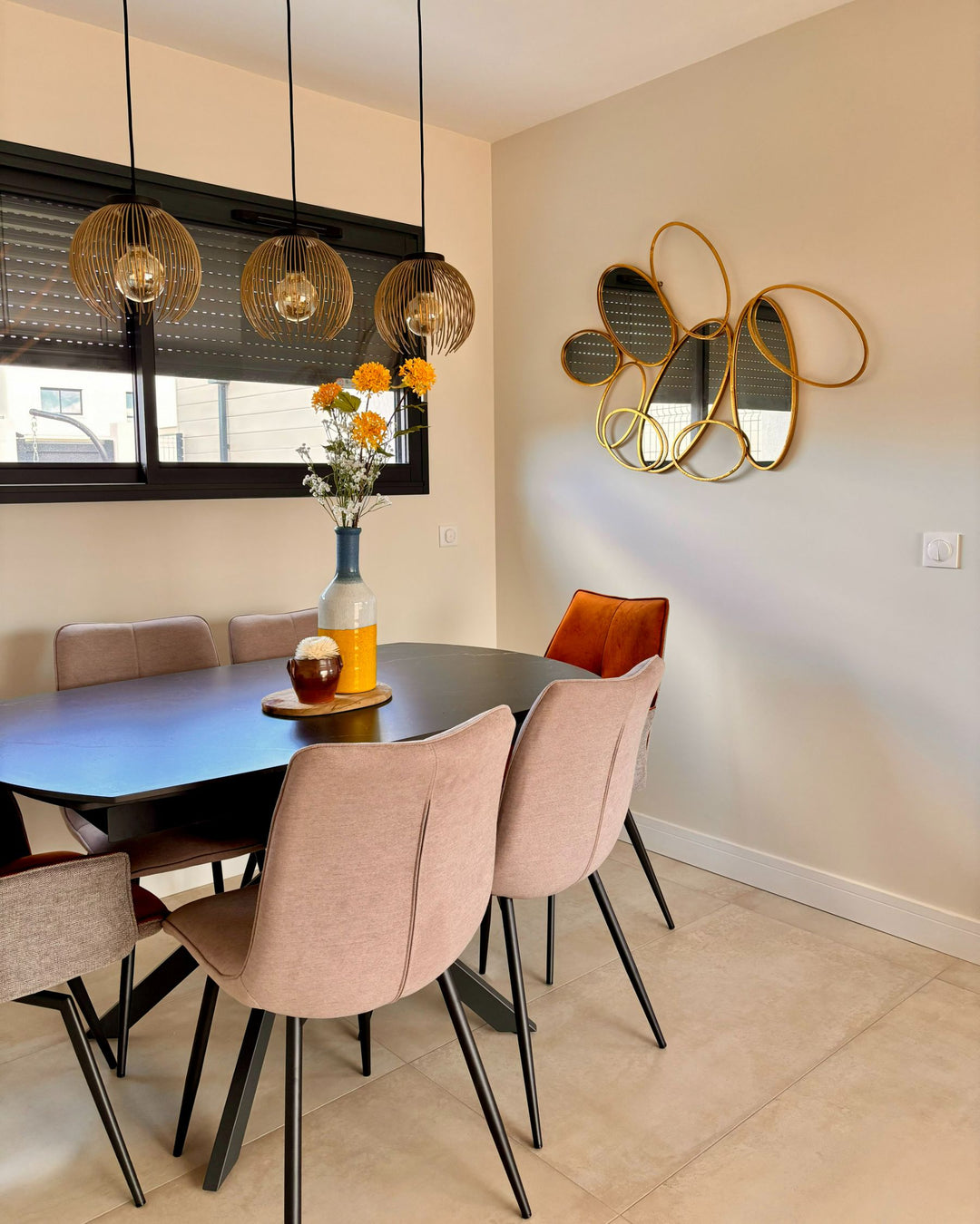 Wall Mirror Decize Metal Gold