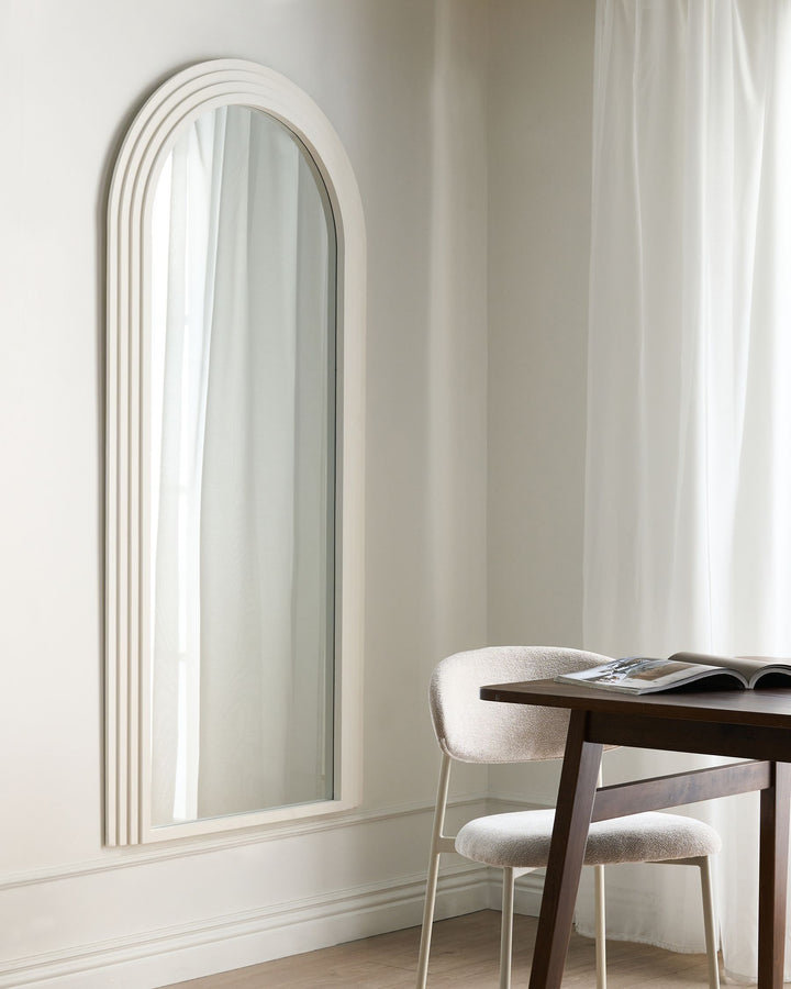Wall Mirror Dijon Wood Off-White