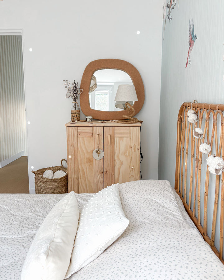 Wall Mirror Epiry Boucle Light Brown