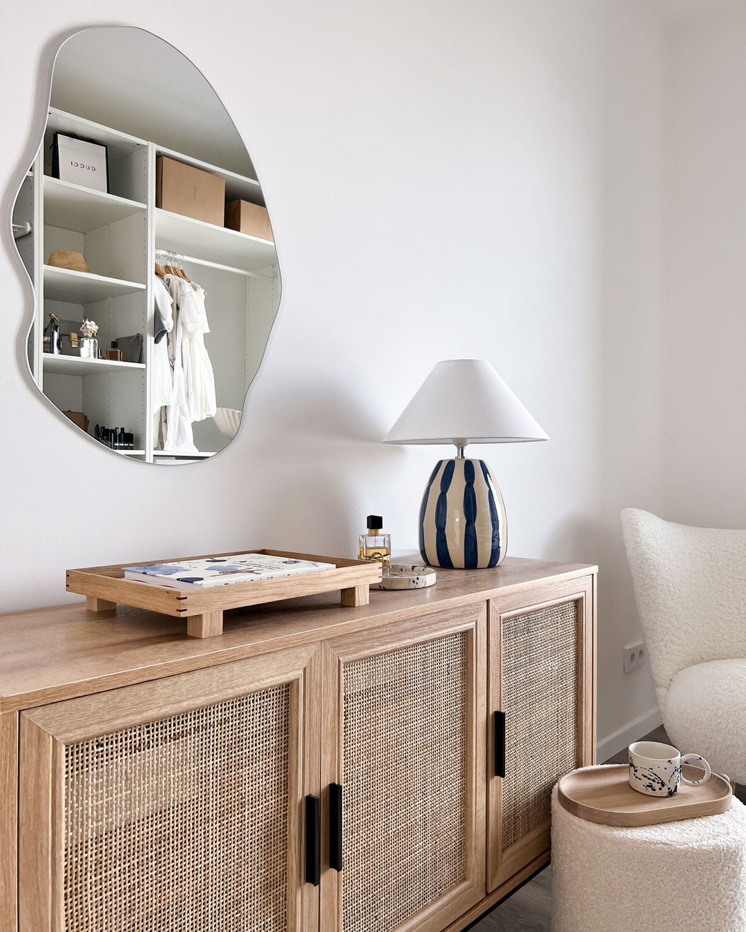 Wall Mirror Falaise Silver