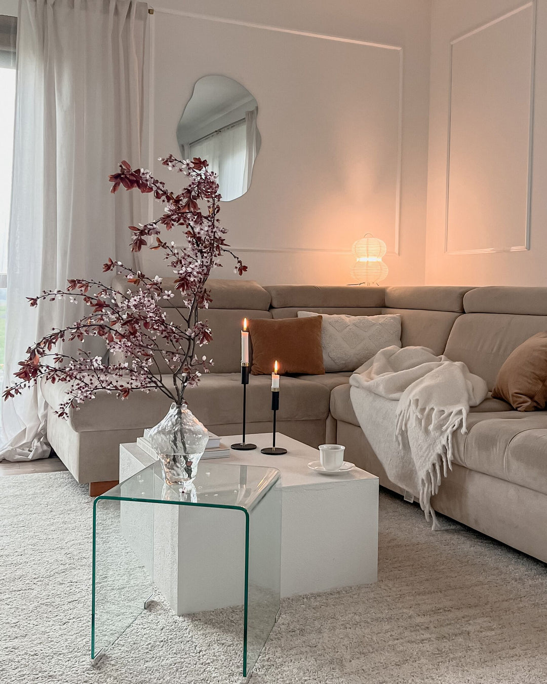 Wall Mirror Falaise Silver