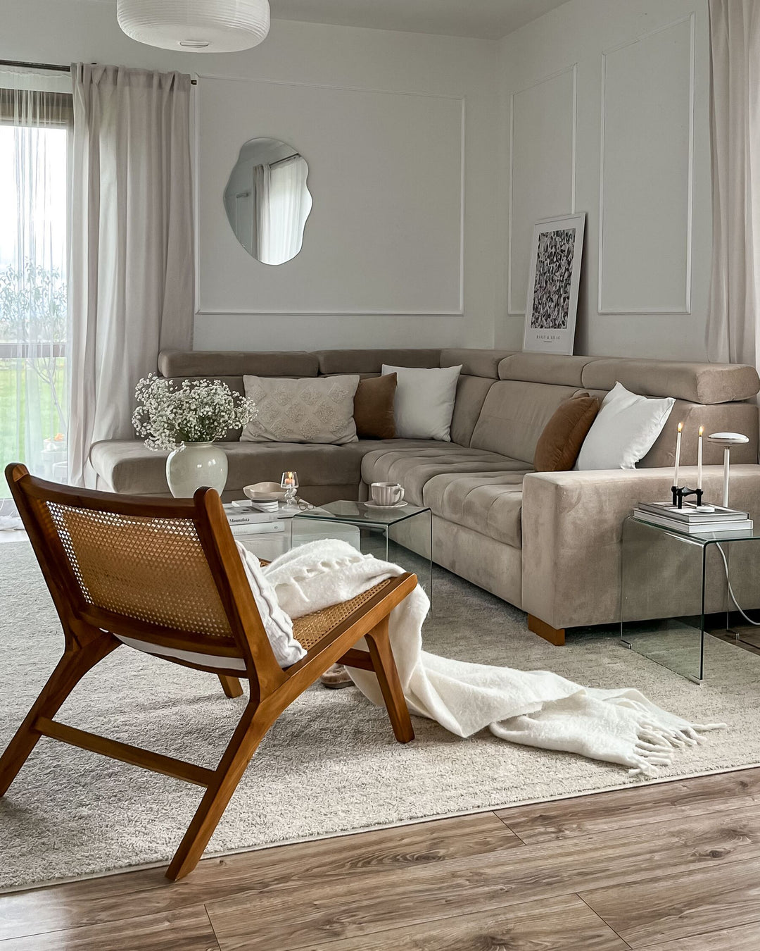 Wall Mirror Falaise Silver