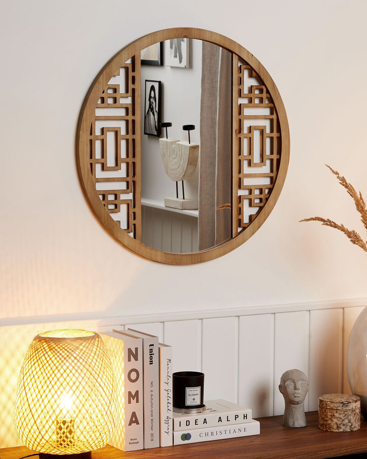 Wall Mirror Firminy Fir Wood Natural