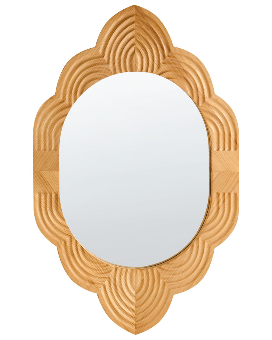 Wall Mirror Fresville Wood Light Brown