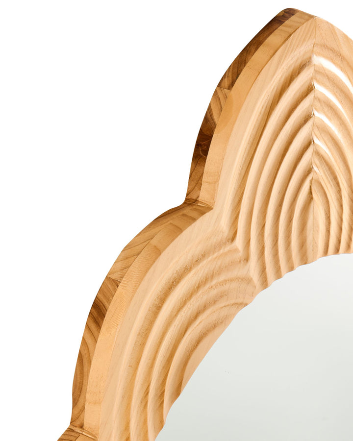 Wall Mirror Fresville Wood Light Brown
