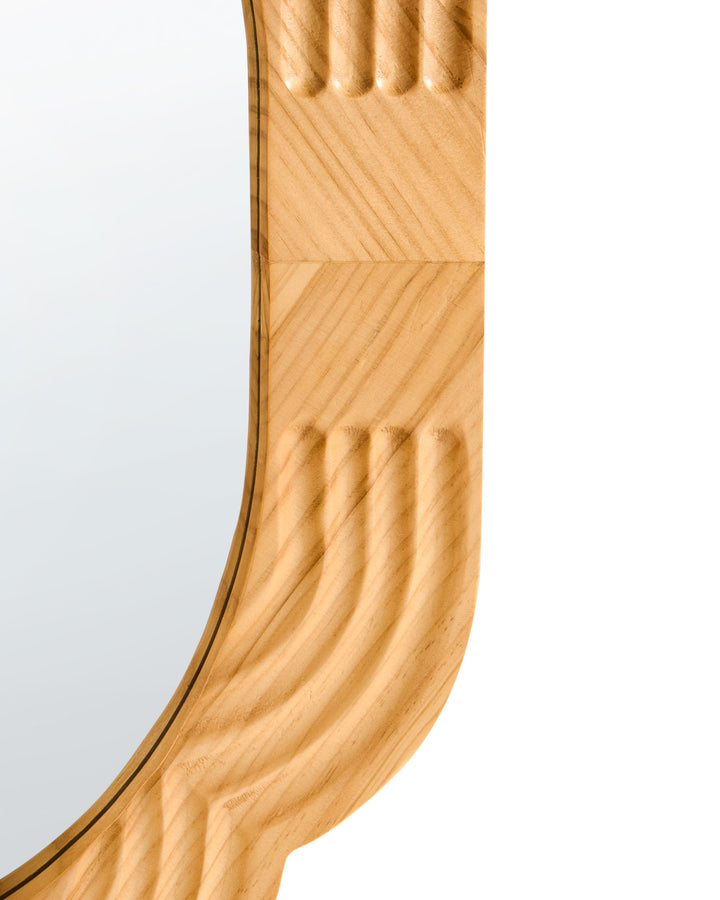Wall Mirror Fresville Wood Light Brown