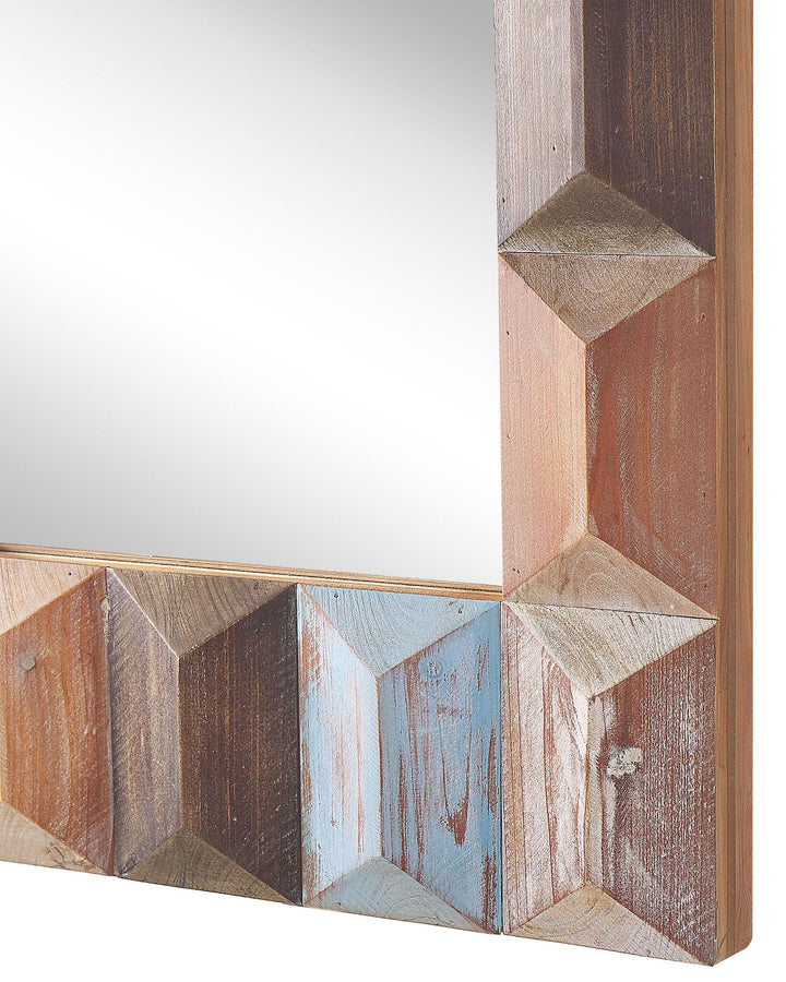 Wall Mirror Hizote  Fir Wood Brown