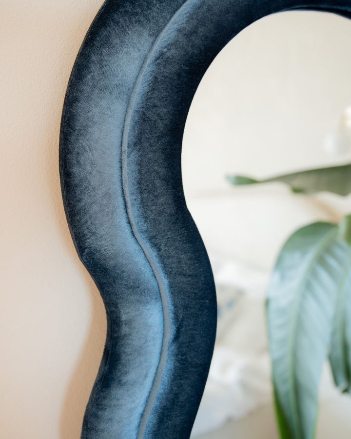 Wall Mirror Lacs Velvet Blue