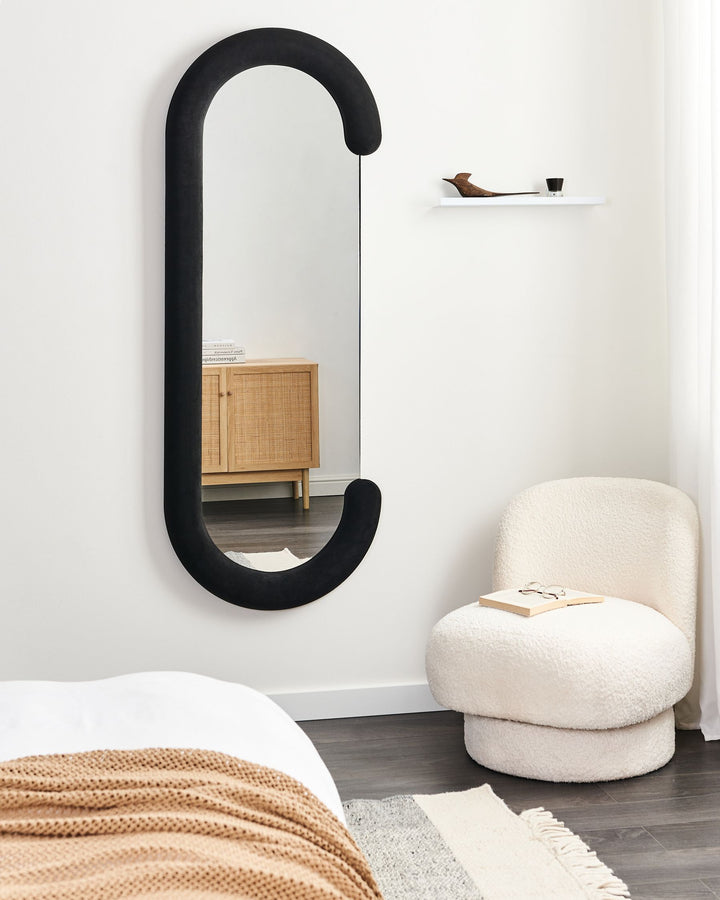 Wall Mirror Loches Velvet Black