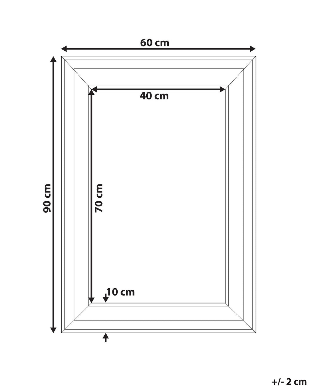 Wall Mirror Lunel Black
