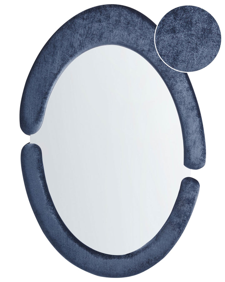 Wall Mirror Massay Velvet Dark Blue