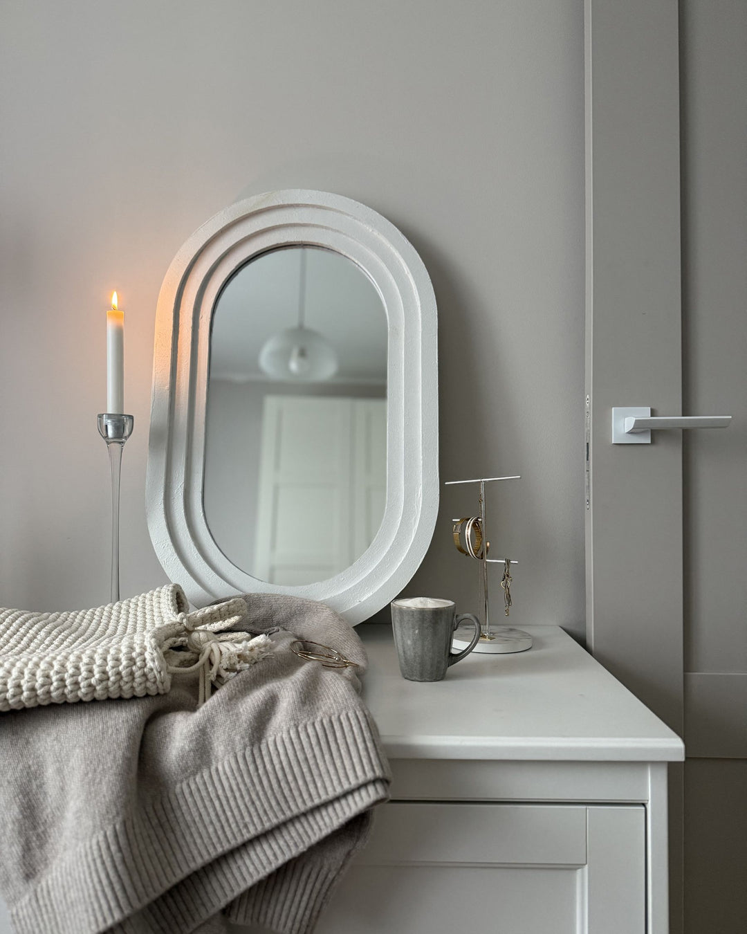 Wall Mirror Massilly White