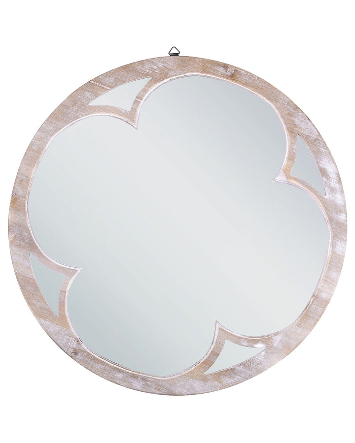 Wall Mirror Monclova Fir Wood Light Brown