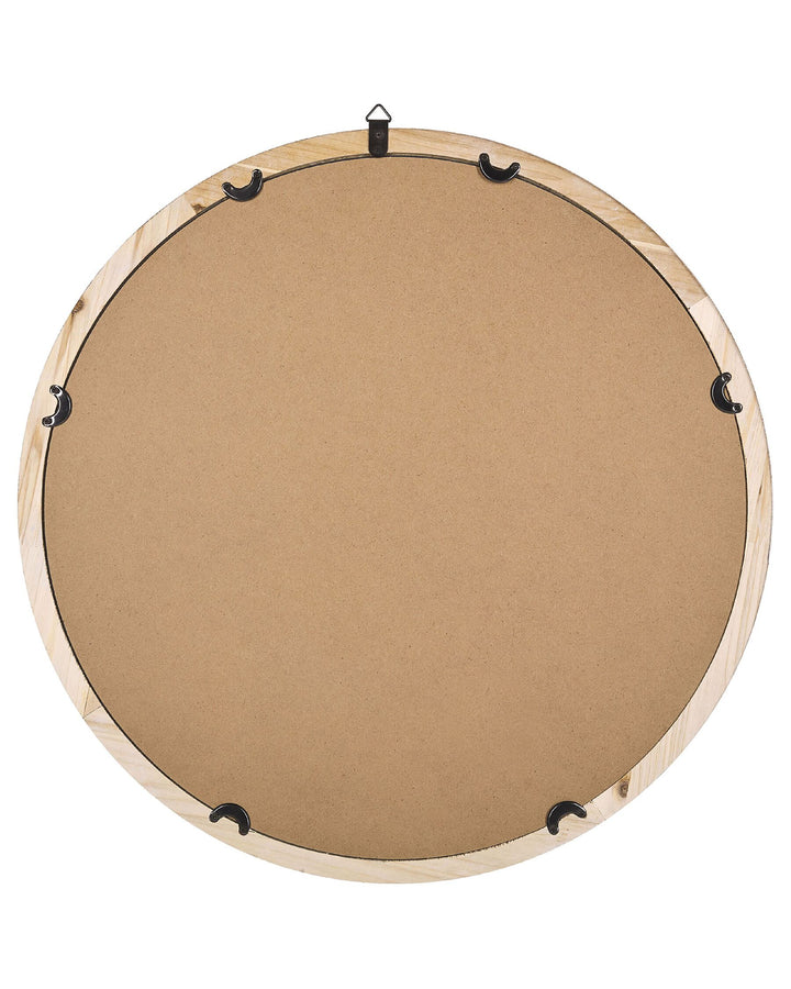 Wall Mirror Monclova Fir Wood Light Brown