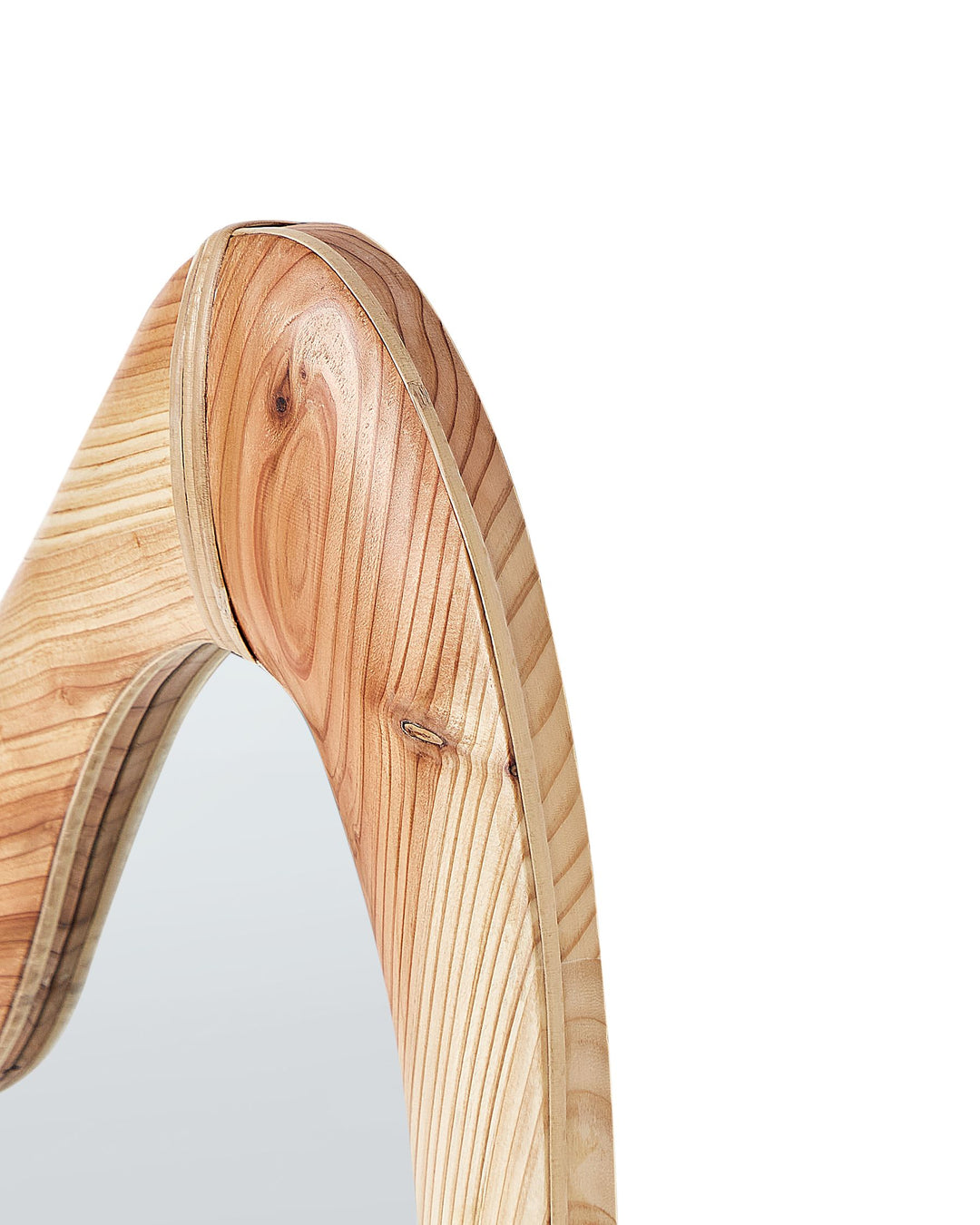 Wall Mirror Neure Fir Wood Natural Beige