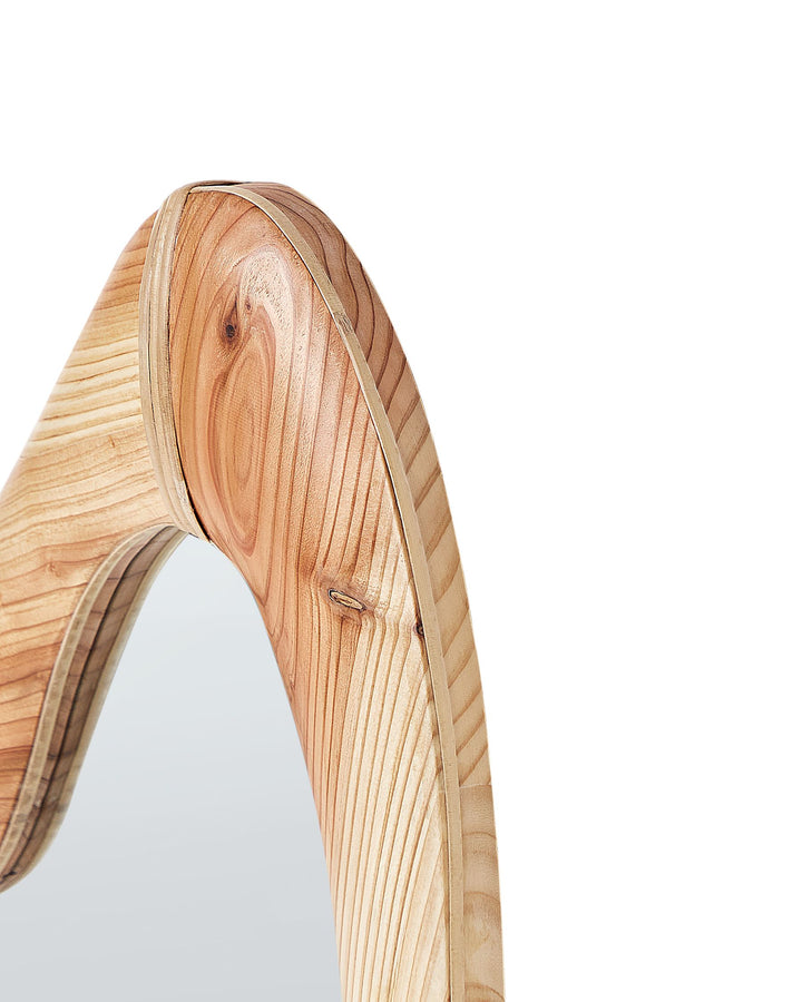 Wall Mirror Neure Fir Wood Natural Beige