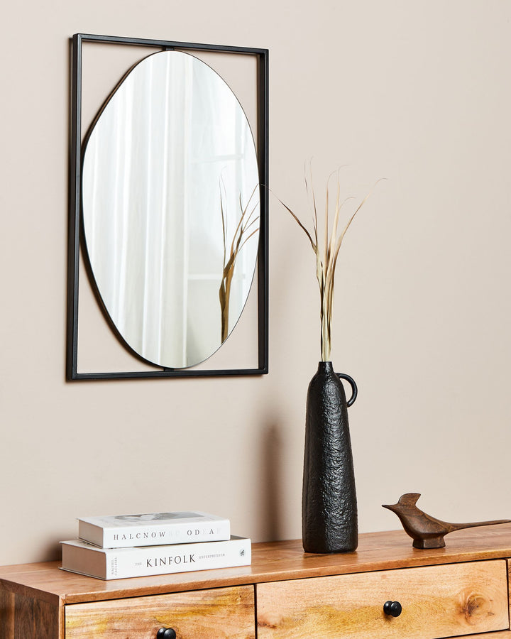 Wall Mirror Nibelle Metal Black
