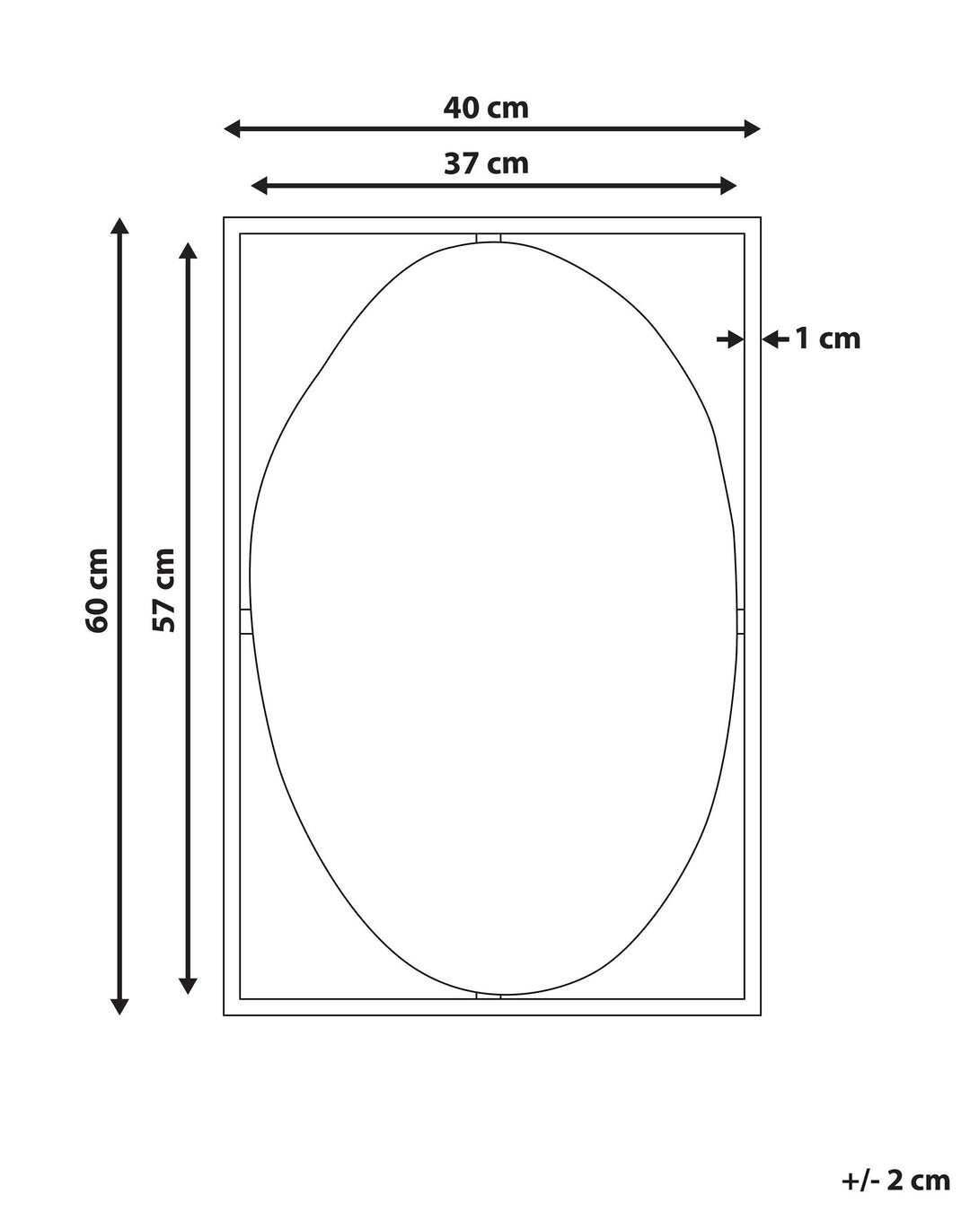 Wall Mirror Nibelle Metal Black