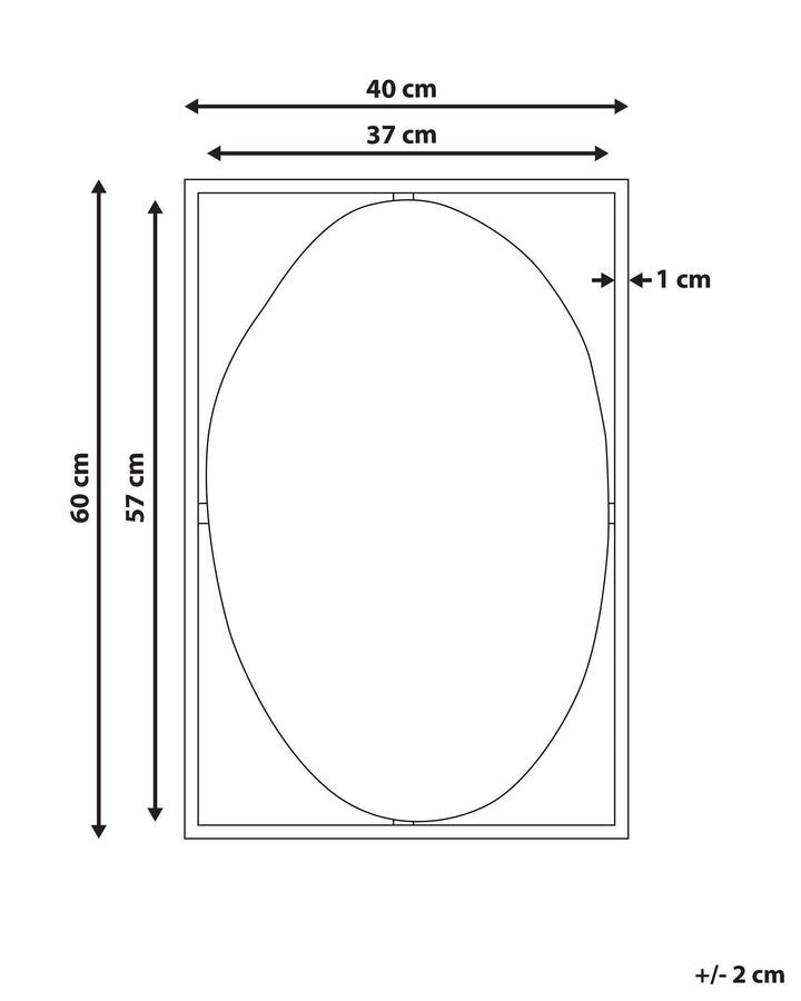Wall Mirror Nibelle Metal Black