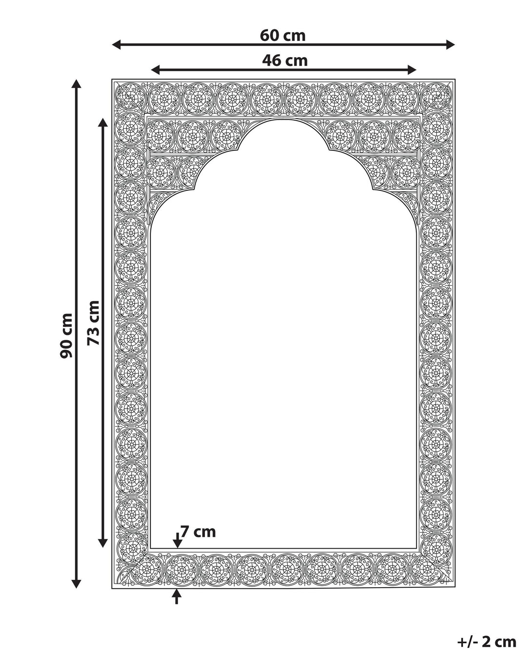 Wall Mirror Pali Metal Gold