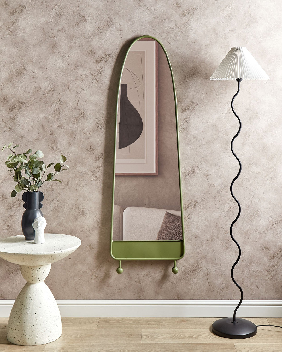 Wall Mirror Parnay Metal Olive Green
