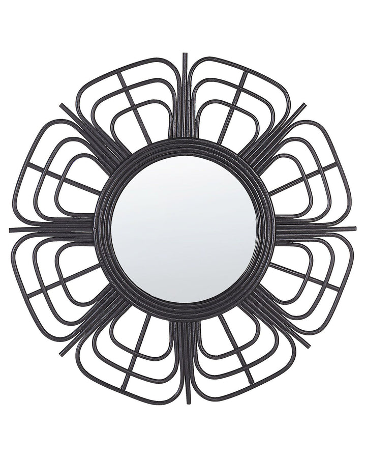 Wall Mirror Pasaku Rattan Black