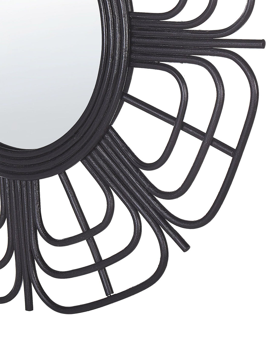 Wall Mirror Pasaku Rattan Black