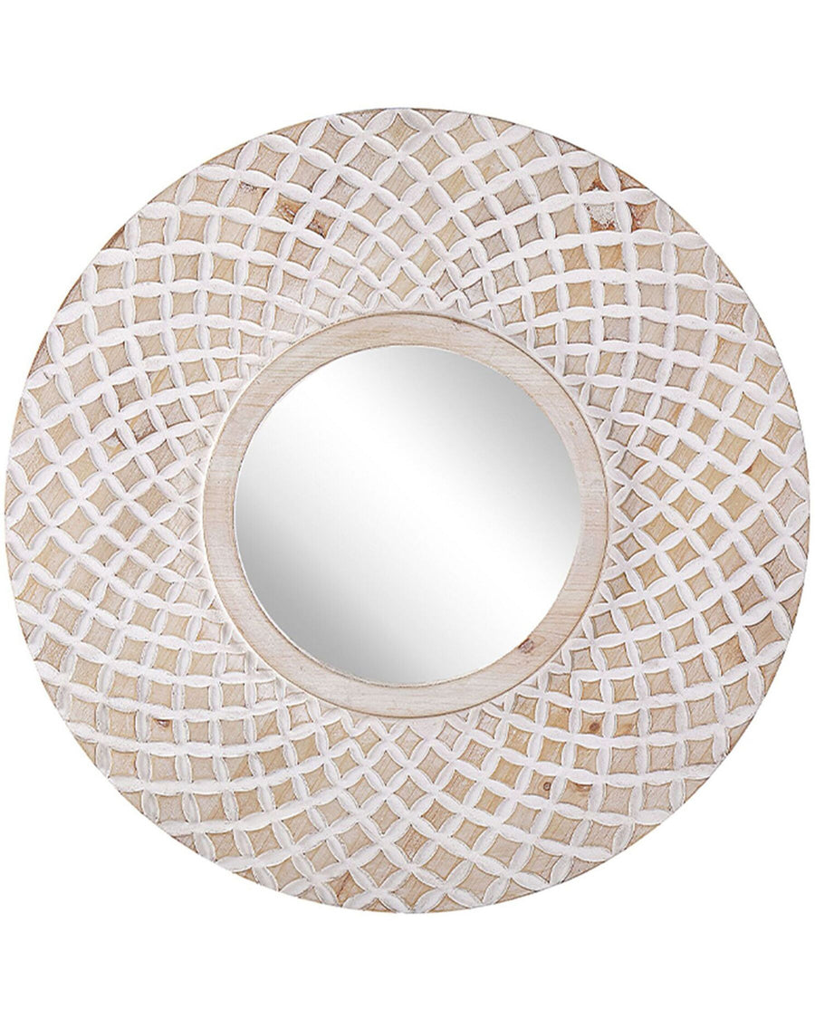 Wall Mirror Pomaro Fir Wood Light Brown