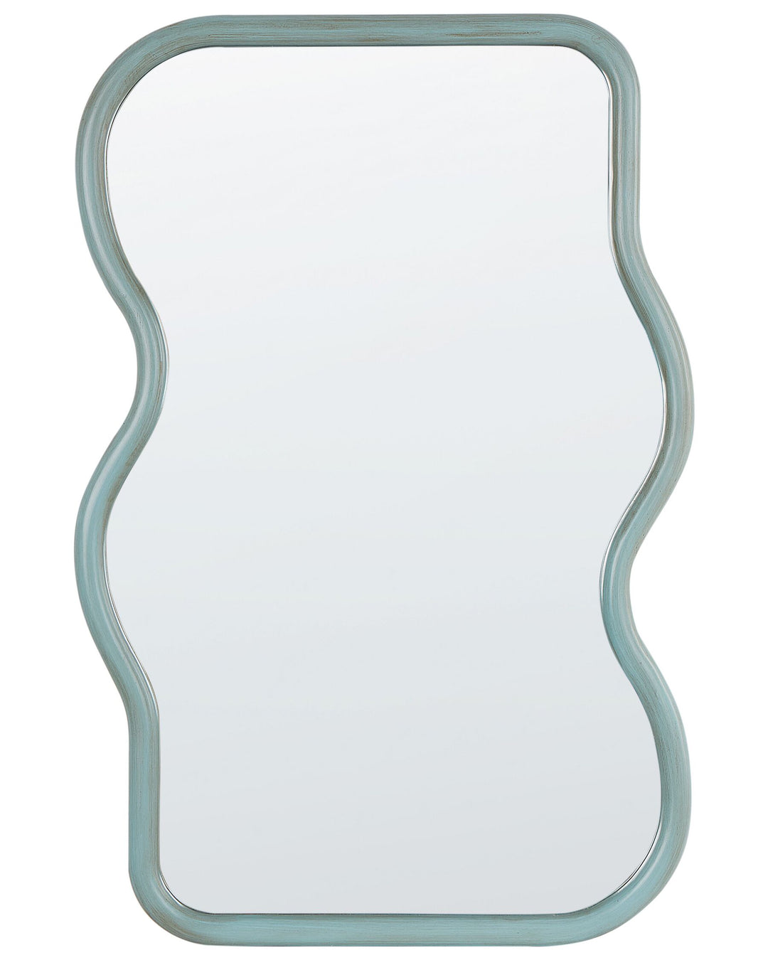 Wall Mirror Ronnet Paulownia Wood Light Blue
