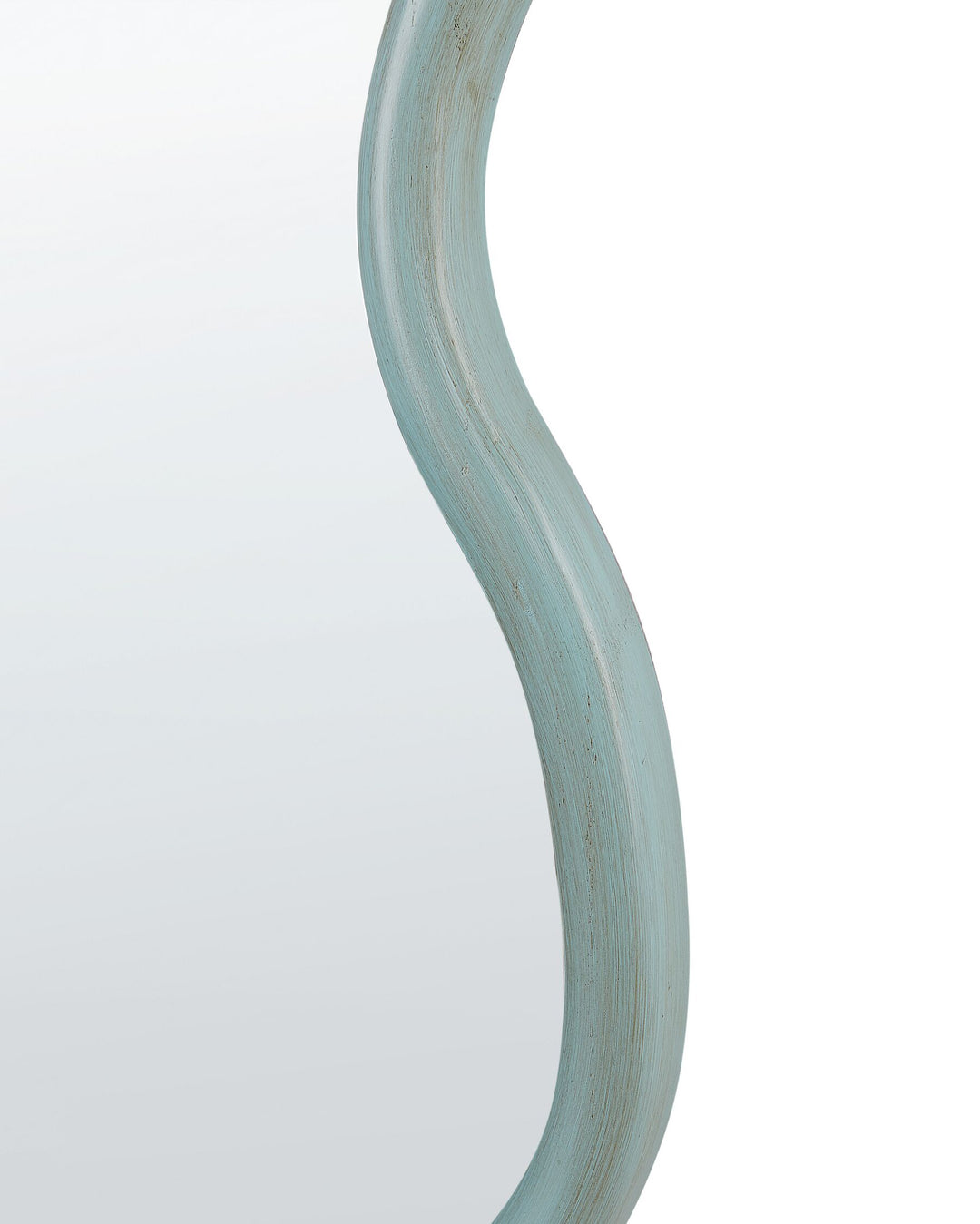 Wall Mirror Ronnet Paulownia Wood Light Blue