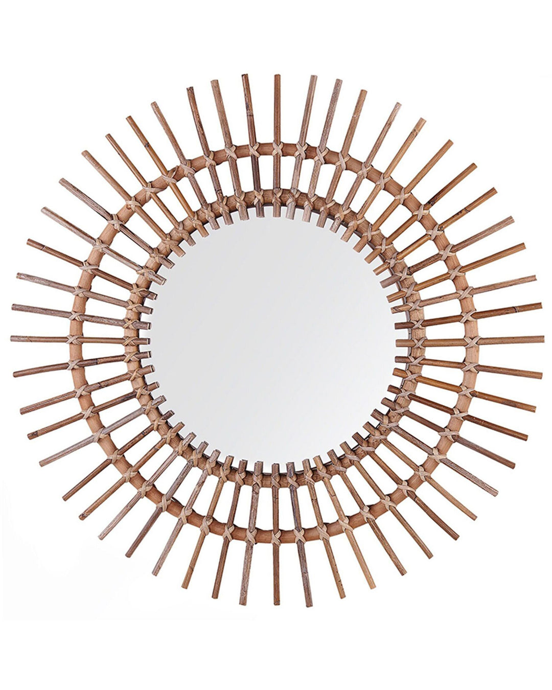 Wall Mirror Stenen Rattan Sand Beige