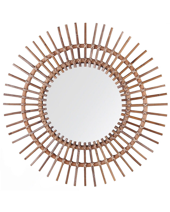 Wall Mirror Stenen Rattan Sand Beige