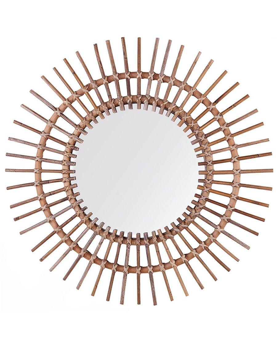Wall Mirror Stenen Rattan Sand Beige