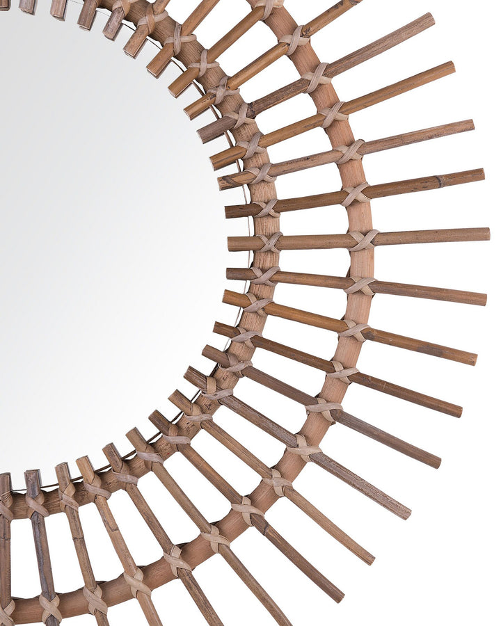 Wall Mirror Stenen Rattan Sand Beige