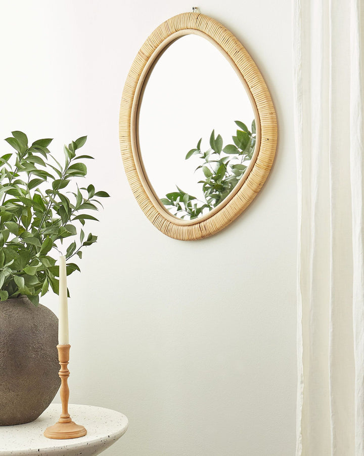 Wall Mirror Zaatari  Rattan Natural