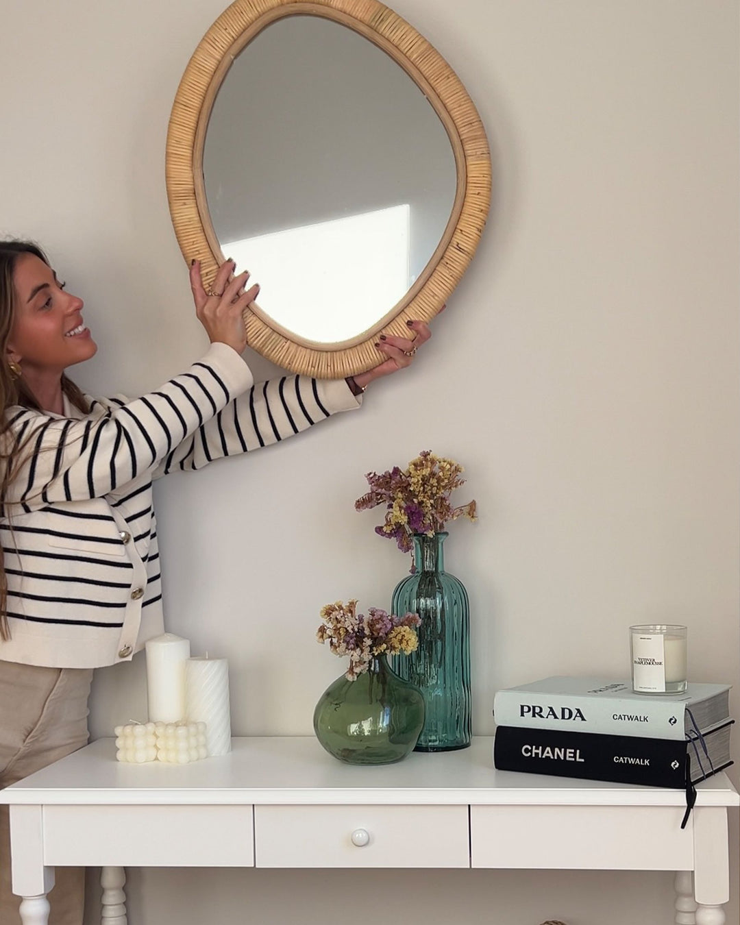 Wall Mirror Zaatari  Rattan Natural