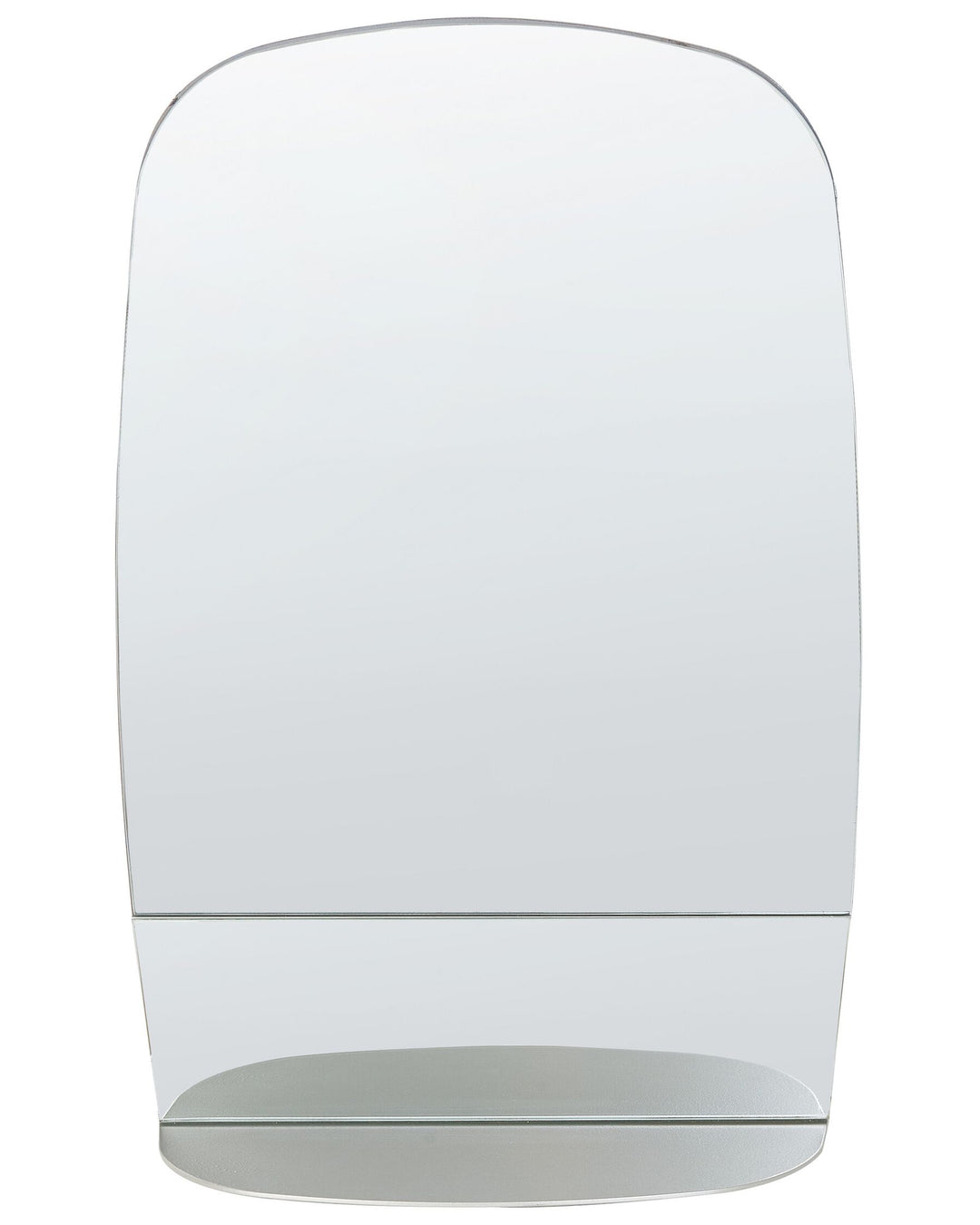 Wall Mirror with Shelf Brannay Metal Silver